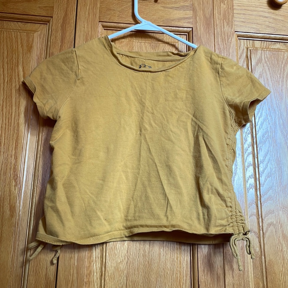 Yellow crop top